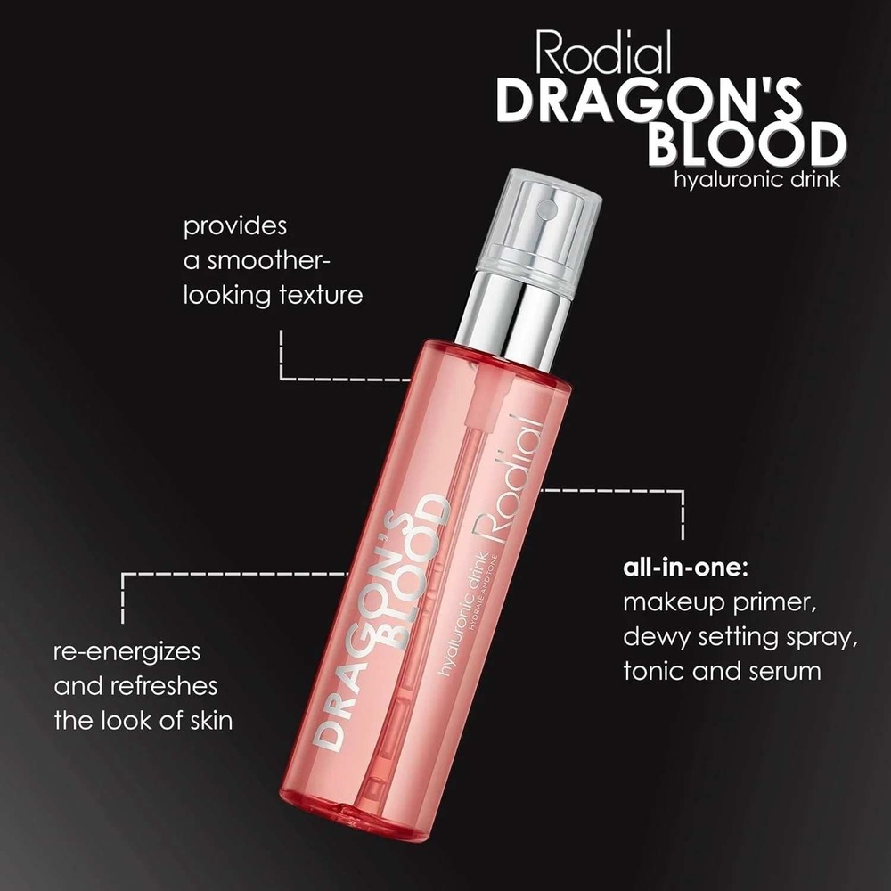 Rodial Dragons Blood Hyaluronic Drink Facial Mist‎ Primer Serum Tonic